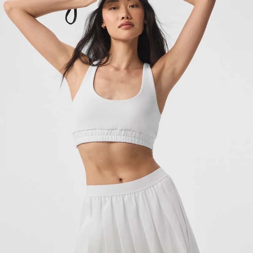 Alo Yoga Varsity Pleated Stretch-Jersey Tennis Skirt